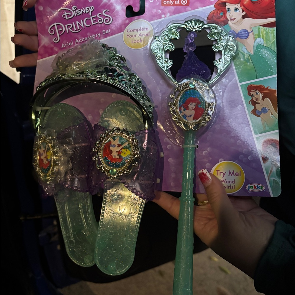 Disney Princess Ariel Kids Dress-Up Sandals & Wand Set